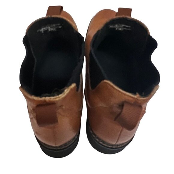 Roper Mens Brown Leather Lucas Ankle Boots US 10.5 Pull On Non Slip Comfort New - Picture 11 of 14